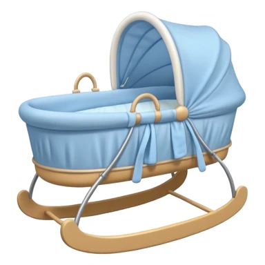 blue baby bassinet sticker