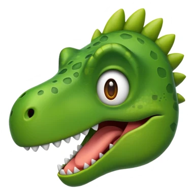 Every reaction of a dinosaur faced emoji sticker