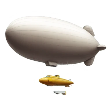doodle of a blimp sticker