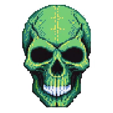 Punisher skull logo, intimidating skull symbol sticker