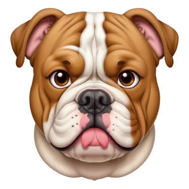 English bulldog with Donald Trump  sticker