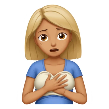 fait une femme qui se tient le ventre avec douleur sticker