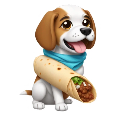 dog with burrito sticker