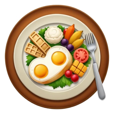plate of food with cutlery
 sticker