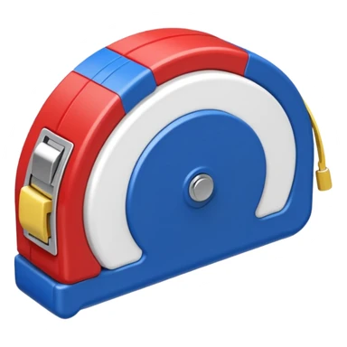 Create my a cartoon/realistic tape measure thats red white and blue sticker