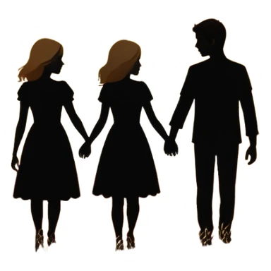 Romantic couple silhouette for 'Boyfriend' song sticker