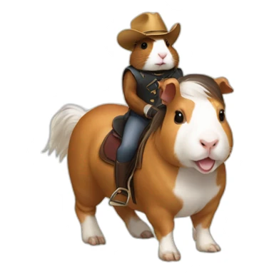 guinea pig riding a horse sticker