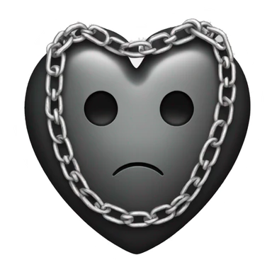 Black heart wrapped in chains sticker