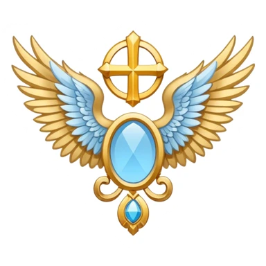 wings emblem holy saint light blue sticker