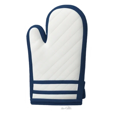 Realistic navy blue oven mitt sticker
