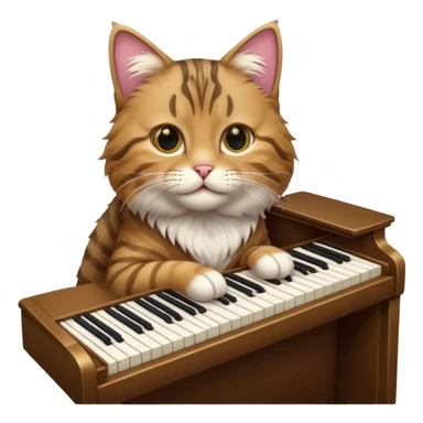 chat qui joue du piano sticker