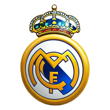 Escudo del Real Madrid en 3d con fondo transparente  sticker