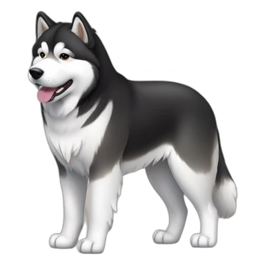 Dog alaskan malamute full-body sticker