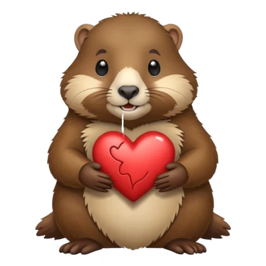 Marmotte qui donne son cœur  sticker