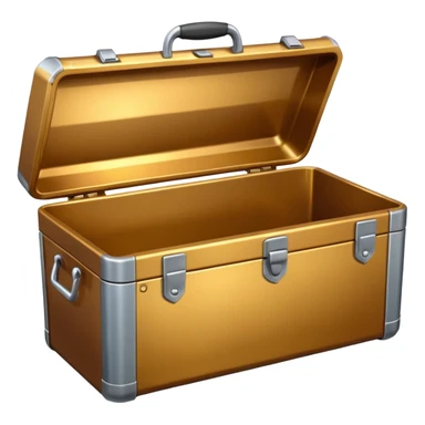 3D Brown golden toolbox empty sticker