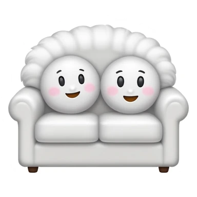 comfy white couch sticker