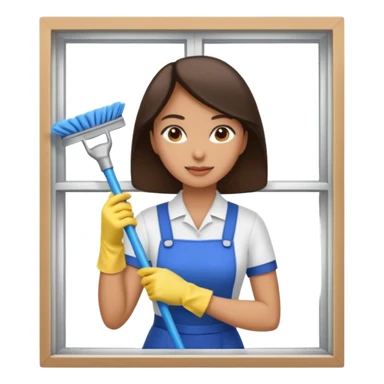 Window Cleaner woman  sticker