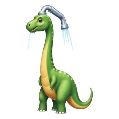 brachiosaurus that takes a shower sticker