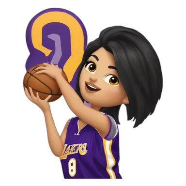 selena gomez with lakers jersey sticker