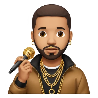 drake with microphone sticker