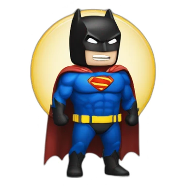 batman defeats superman sticker