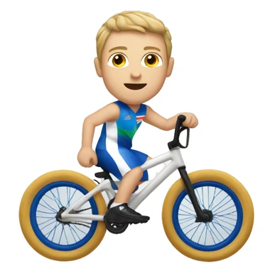 summer olympics bmx boy caucasian sticker