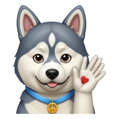 Tạo emoji của chó Husky với những biểu cảm sau: dislike) 	•	✌️ (peace) 	•	🤌 (móc mỉa) 	•	🙏 (cầu xin) 	•	😿 (năn nỉ, tội nghiệp) 	•	👊 (đấm) 	•	🤯 (vỡ não) 	•	🖕 (cà khịa kiểu ác liệt luôn) sticker