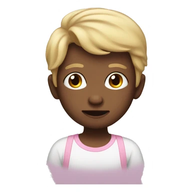 A new born that has so little hair and a pinky sticker