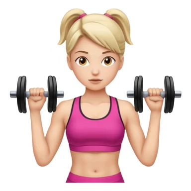 Una chica aestetic haciendo ejercicio  sticker