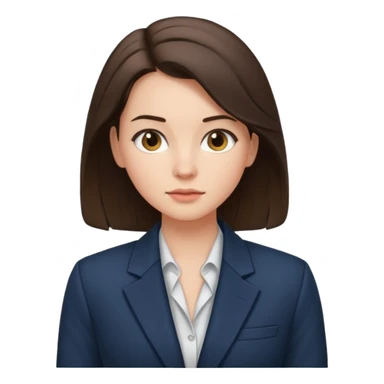 девушка брюнетка в пиджаке с собранными волосами sticker