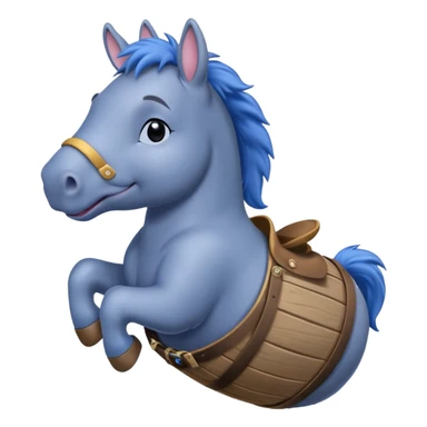 Eeyore turning a barrel racing sticker