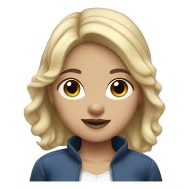 The boxer girl is light-skinned with white gloves sticker