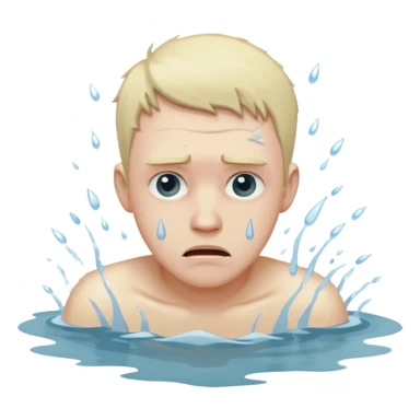 man drowning sticker