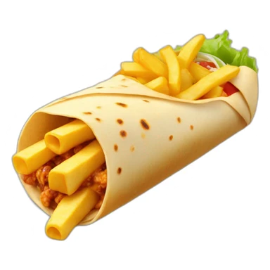 chicken cheese and fries in a burrito sticker