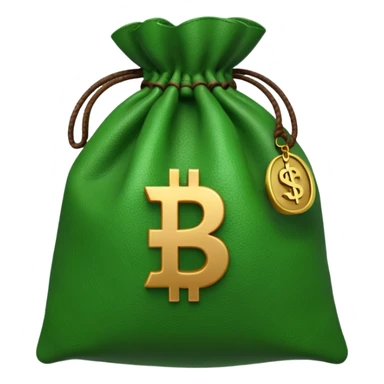 money bag with indian rupeee symbol sticker
