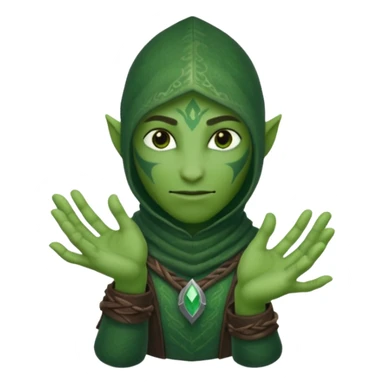 green magical thief hand from Skyrim sticker