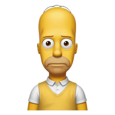 homer Simpson with dress yellow with complete yellow sticker