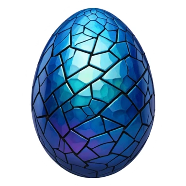cracked cracked cracked blue dragon egg 3  sticker