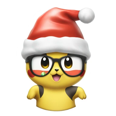santaclaus pikachu coin sticker