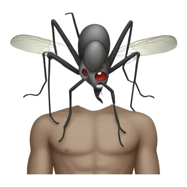 A mosquito sits on a man  sticker