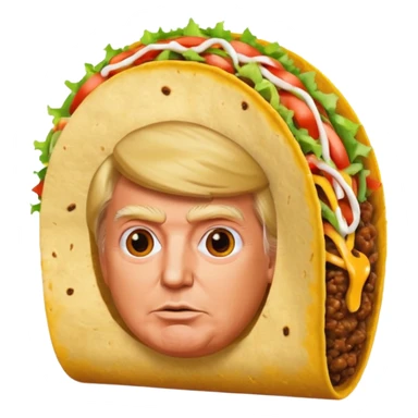 Trump in a taco sticker