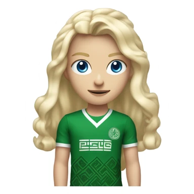 Teenagers with blonde hair and blue eye standing I don’t of the the Christmas tree with a PlayStation 5 next to them wearing a Celtic football top sticker