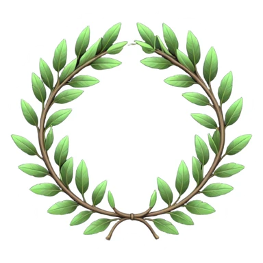 Black laurel wreath  sticker