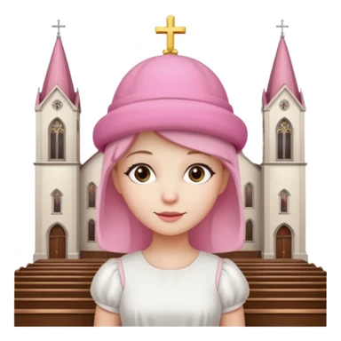 Hellrosa Kirchen ait sticker