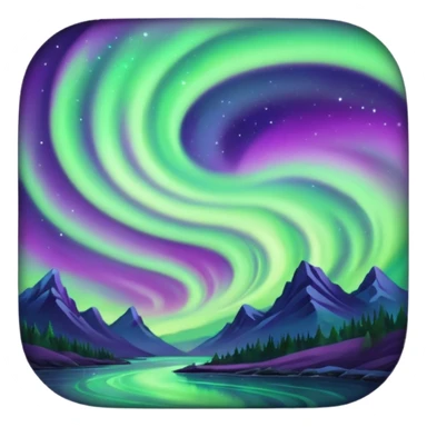 northern lights sticker