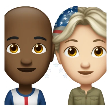 Face to face USA and Russia sticker