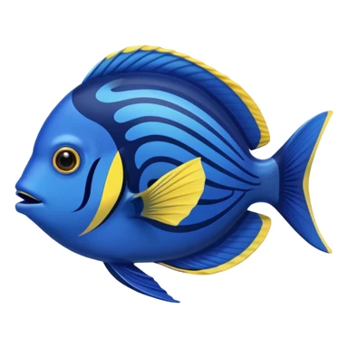 blue tang fish sticker