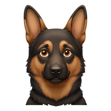 Pastor alemán color negro marrón sticker
