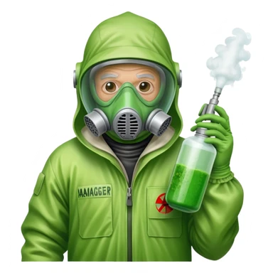 old Bob spraying weed killer  from the toxic avenger sticker