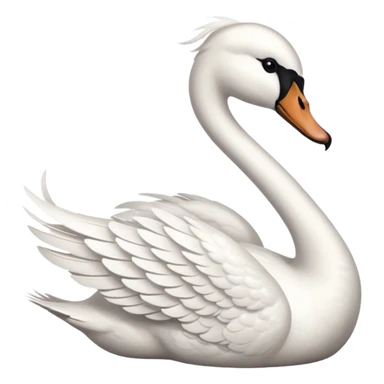 swan facing right sticker